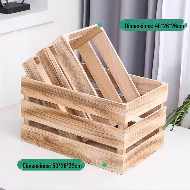 Rectangular Bamboo Bread and Pastry Display Crate