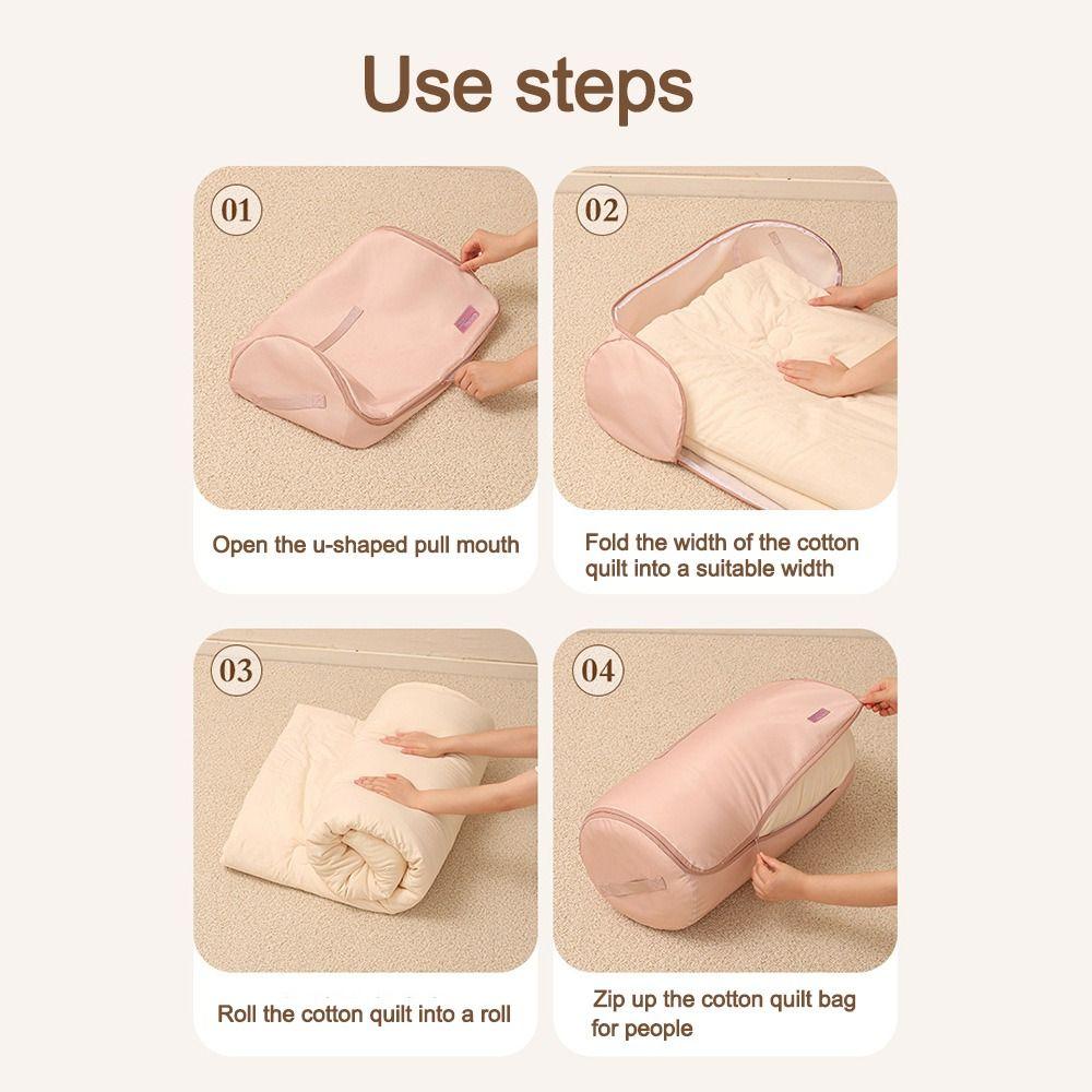 Self-Compressing Quilt Storage Bag Cylinder Dustproof Clothing Storage Bags Dustproof Organizer for Clothes Blankets&Quilts