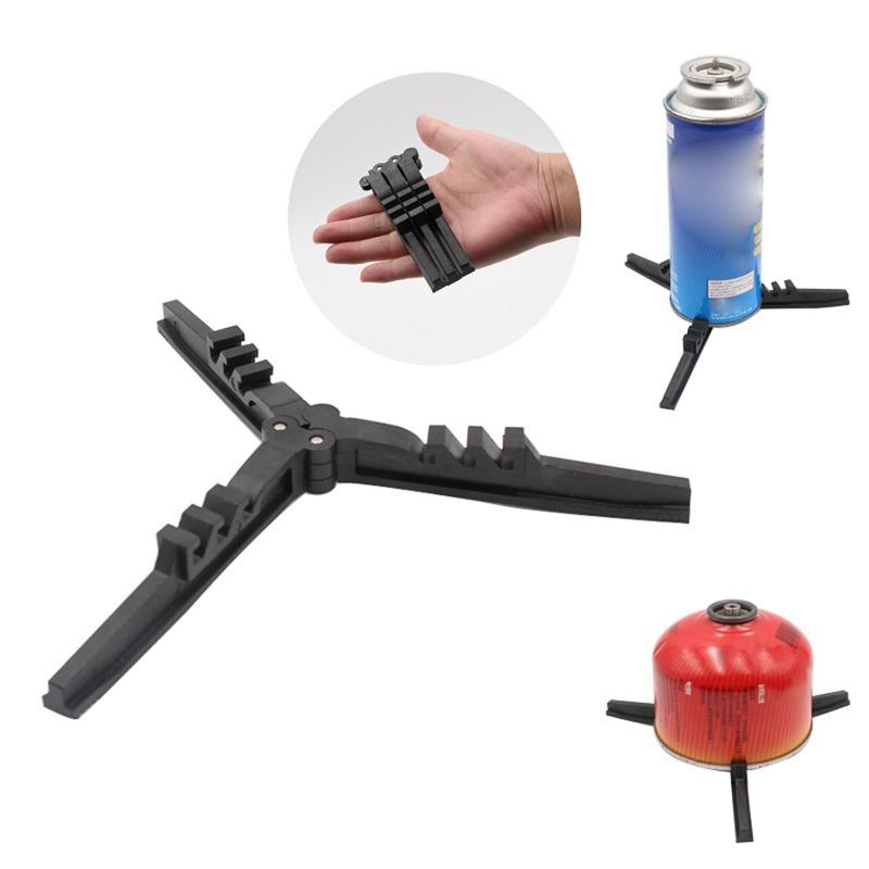 Folding Universal Fuel Can Canister Stand Tripod Stabilizer for Camping Stoves Compact Butane Gas for Tank Bracket Outdo