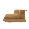 Snow Boots Women's 2025 Small Yellow Dolphin~ Big Head Cotton Shoes Women's New Winter Thick-soled Velvet Warm Cow Velvet Short Boots
