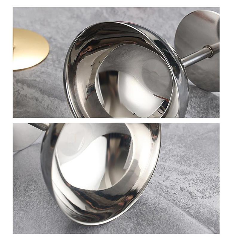 304 Stainless Steel Retro High-Foot Dessert Cup Luxury Ice Cream Container Cup Hotel Restaurant Cocktail Glass Pudding Cup