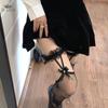 Sexy Mesh Fishnet Thigh High Stockings Women Lace Bowknot Knee Stockings Socks