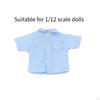 1/12 Scale Figure Short Sleeved Shirt Costume, Miniature Handmade Doll Clothes for 6" Model