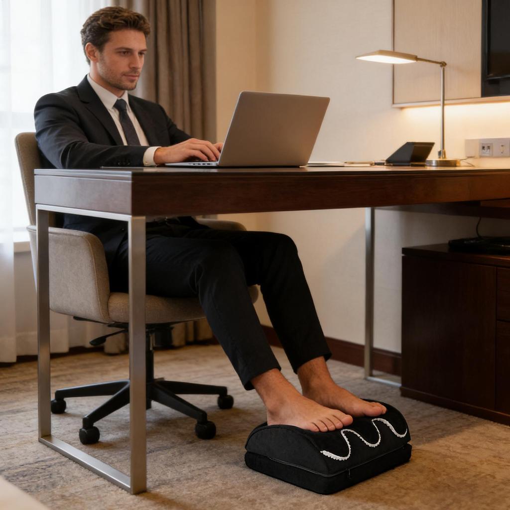 Foot Rest For Desk Adjustable Heights Leg Pillow Under Desk Stool With Warm Pocket For Living Room Bed Study Kitchen Home Dorm