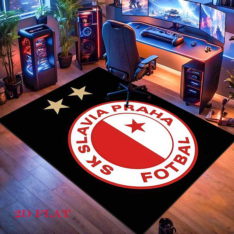 SK Slavia Prague Carpet Rug for Living Room Bedroom Home Sofa Decoration,Kids play Non-slip Floor Mat