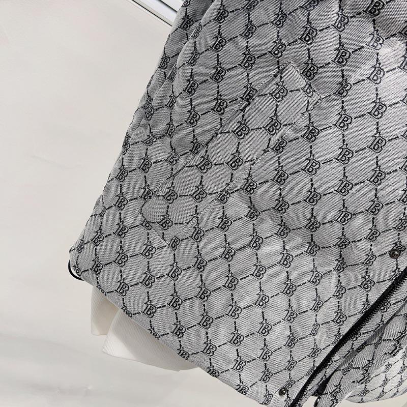 Herren Grau Jacquard Stehkragen Daunenjacke, Modisches Design 2025