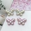 100pcs Butterfly Shine Flatback Cloth Patches Stickers Flatback Pearls Children Festival Hair Ornaments Decor