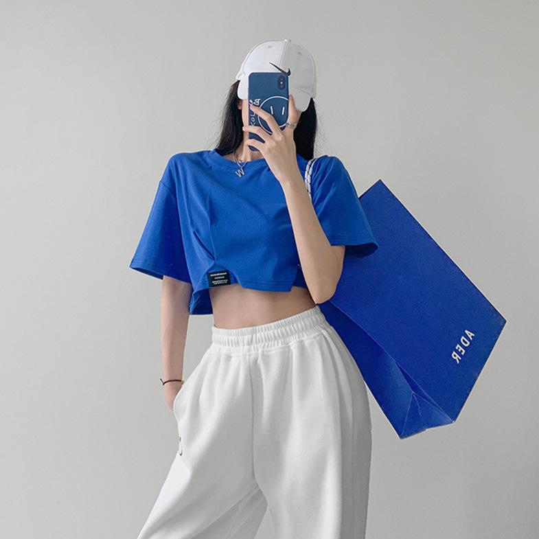 Neues Sommer-Kurzarm-T-Shirt für Damen Locker und schlank Kurzes Oberteil für Damen