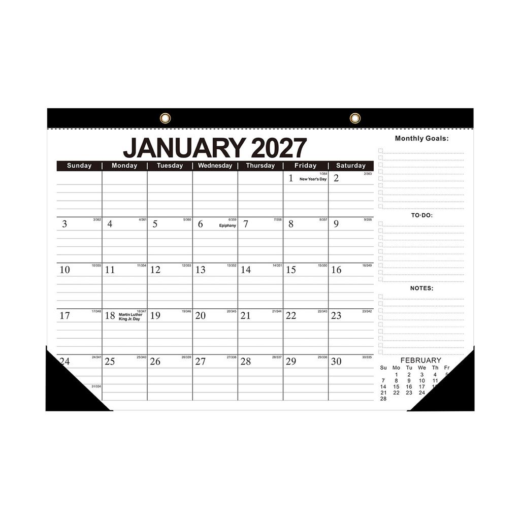2027 Wall Calendar 18-Month English Hanging Calendar