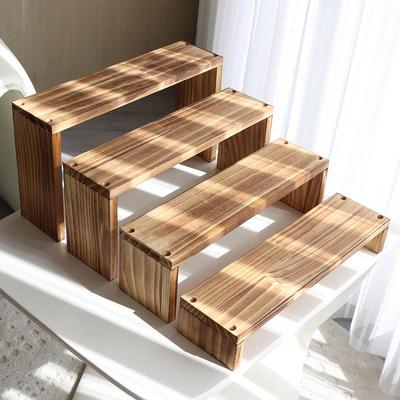 Wooden Retro Display Stand: Desktop Shelf for Dolls, Figurines, Succulents, Jewelry, Teacups, and More