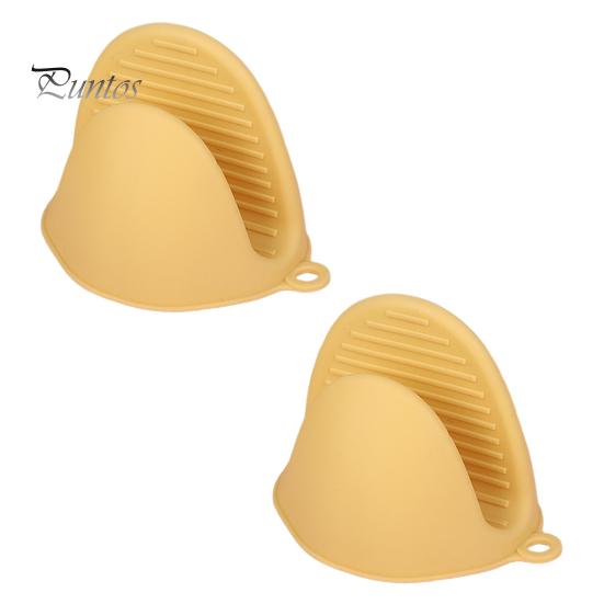 1 Pair Mini Oven Gloves Silicone Heat Resistant Cooking Pinch Mitts Potholder Insulated Gloves for Kitchen BBQ Baking Cooking Grilling