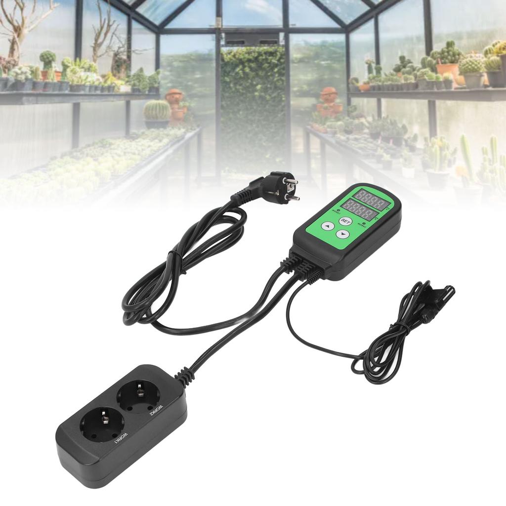 1500W Humidity Controller Pre Wired Digital Humidity Regulator Double LED Display Humidifier Dehumidifier for Greenhouse