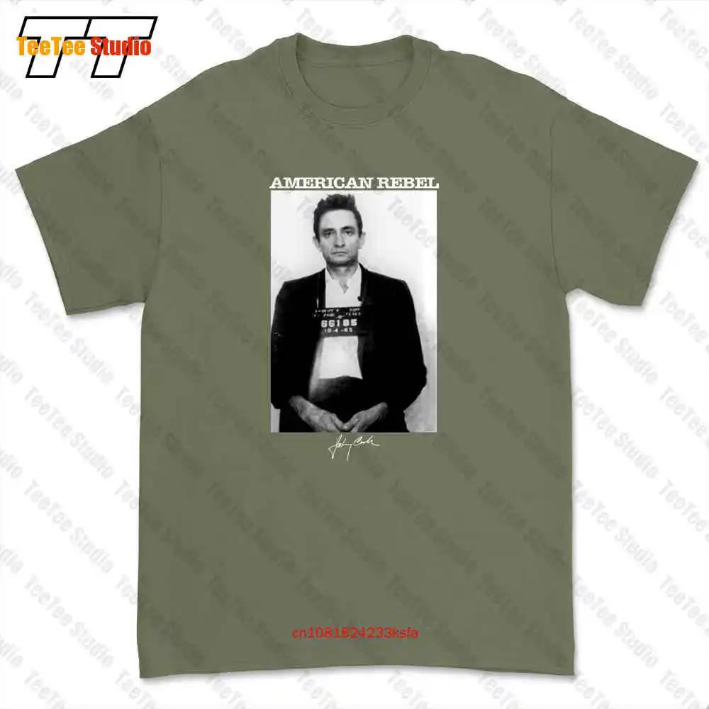 Johnny Cash Amerikanischer Rebell Fahndungsfoto T-Shirt Tee IAHZ