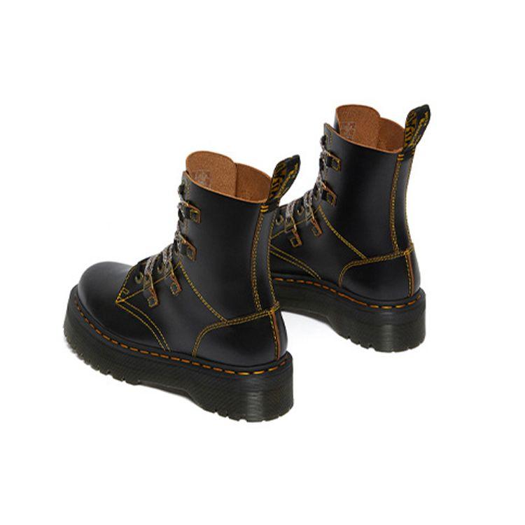 Dr. Martens Collier Leather Thick Sole 9-Hole Short Martin Boots Unisex Boots Charcoal-Black 27036001