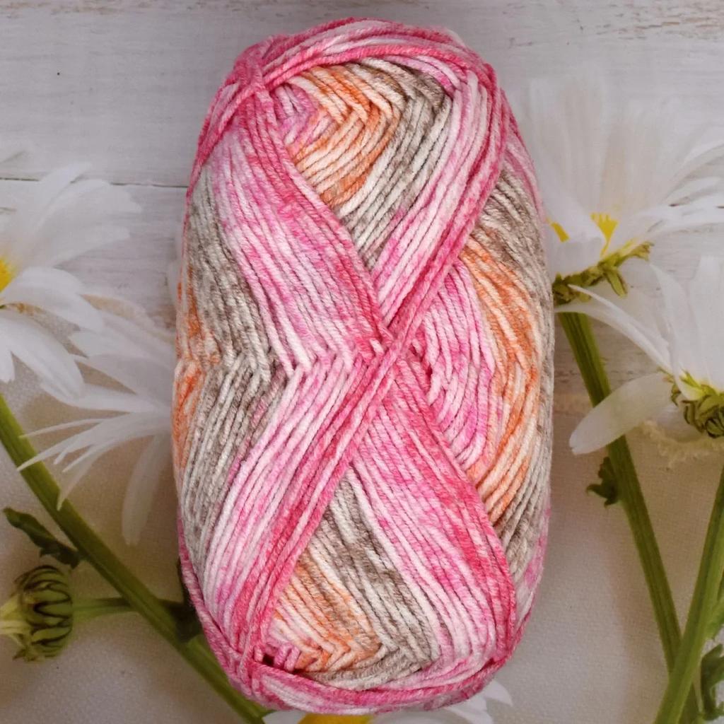 Milk Cotton Yarn Crochet knitting Rainbow Segment Dyed Combed Skin Affinity Handmade Knitted Baby Wool Sweater Scarf Thread 5PCS