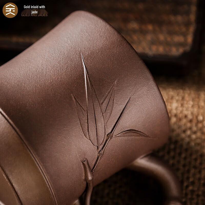 Bamboo Charm Zisha Clay Tea Cup with Infuser