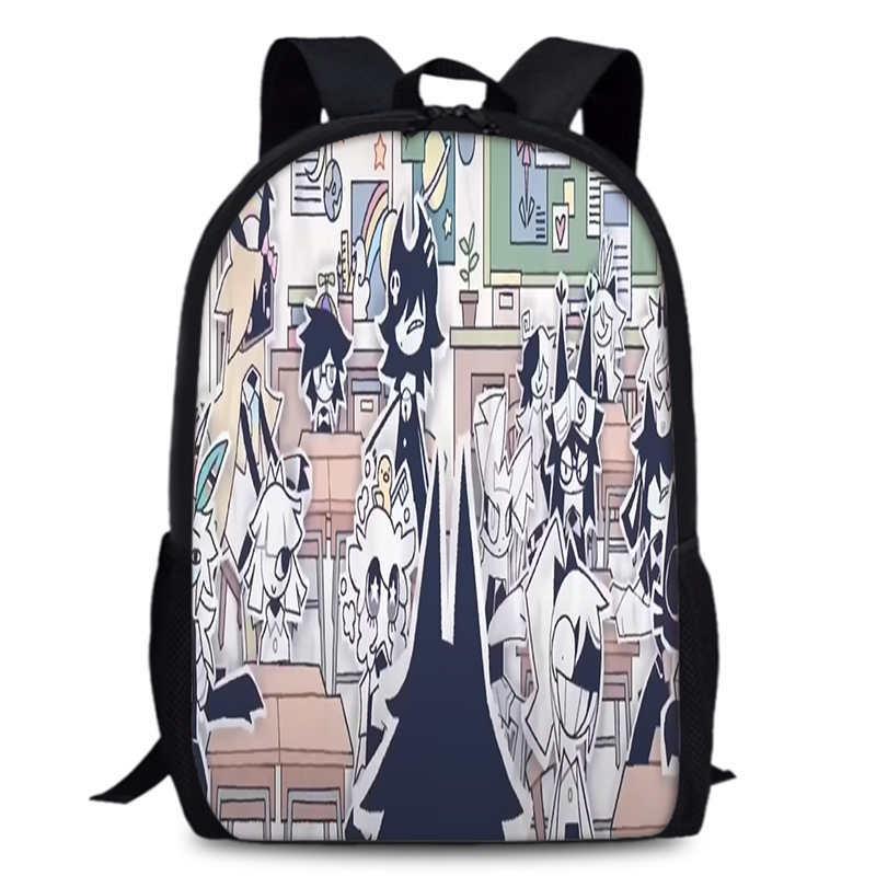 Durable Oxford Fabric School Backpack Unisex Miss Circle Cross-border Trendy Design