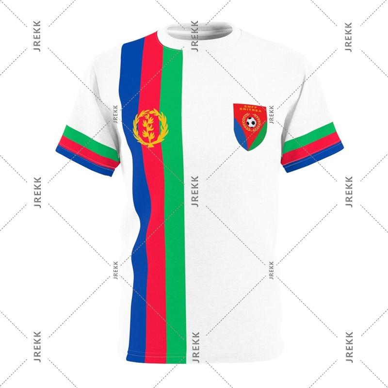 Africa Eritrea Football T-shirt For Men Sport Run Breathable Short Sleeve T Shirts Eritrea Flag 3D Print Fashion Trend Tee Top XXS