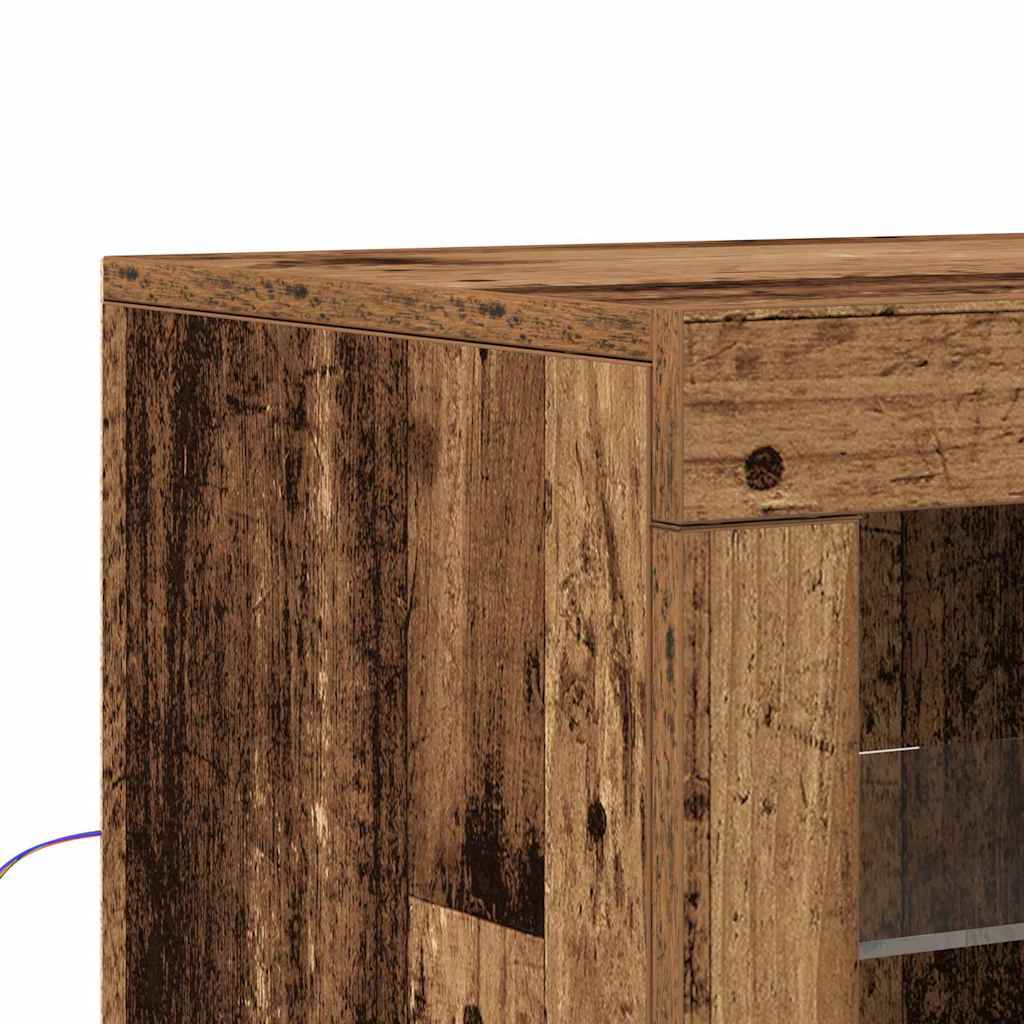 LED Sideboard Reclaimed Wood Look 60.5 x 37 x 100 cm Engineered Wood