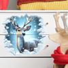 2025 Christmas Waterproof Removable Deer Wall Sticker for Bathroom Decoration
