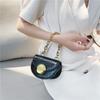 Bag Women's  New Stone Pattern Mini Saddle  Personalized Chain Portable Lock Bag Fashion Chain Single Shoulder