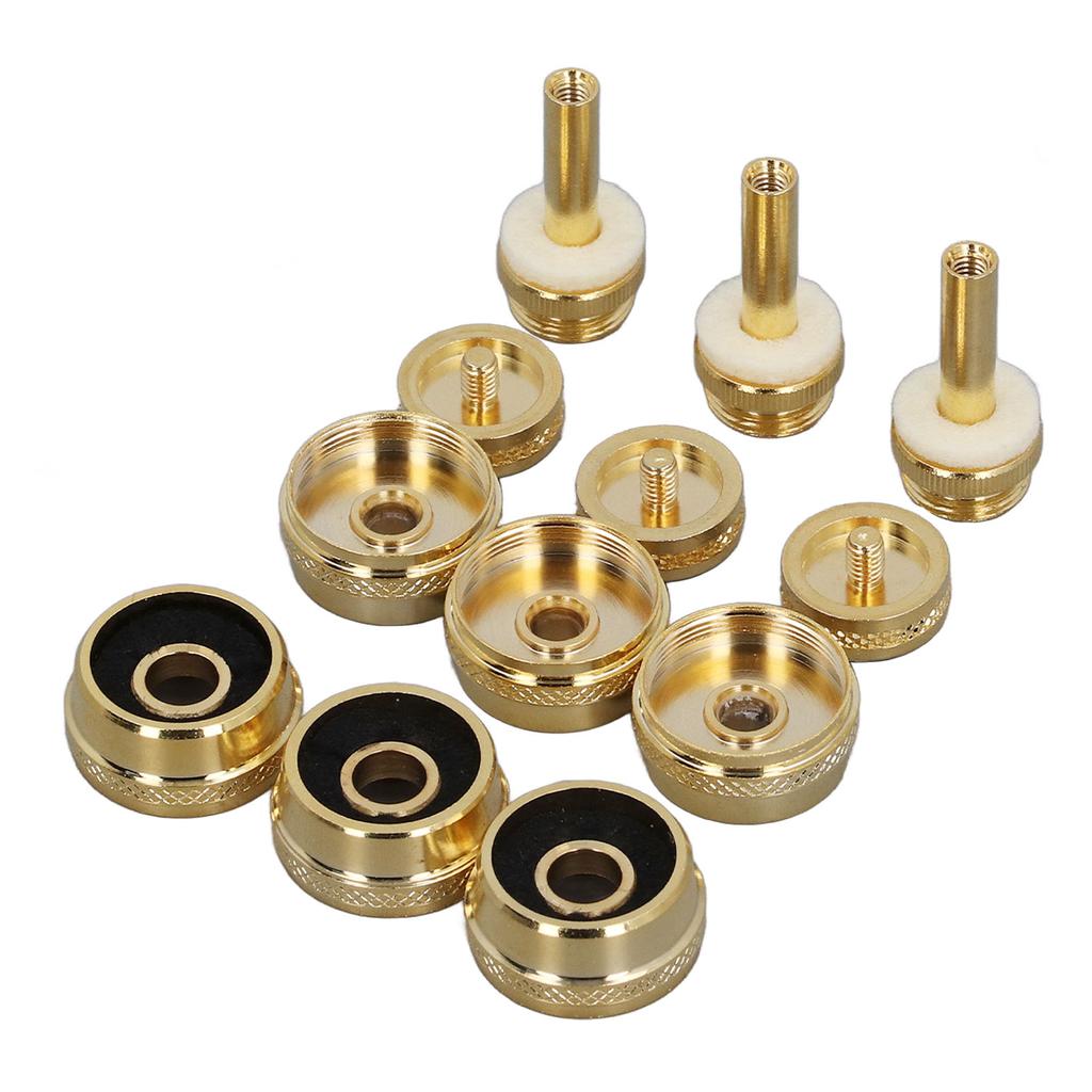 12 Pcs Set Trumpet Valve Finger Button Cap and Rod Exquisite Abalone Shell Trumpet Valve Parts for