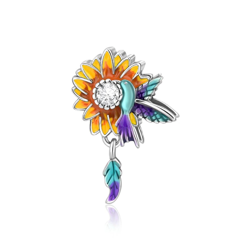 Spring Romantic Design Flower Product Series Copper RoseFour Leaf Clover Leaves Charm For Handmade Diy Fashion Bracelet Women Jewelry Gift