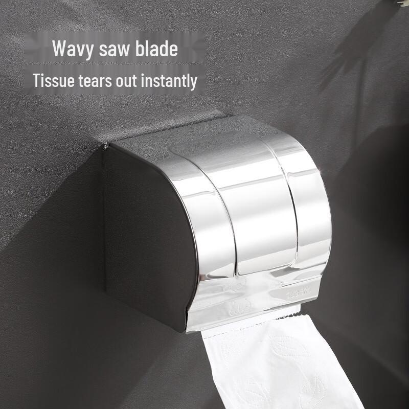 Shixun Wall-Mounted 304 Stainless Steel Toilet Paper Holder with Shelf