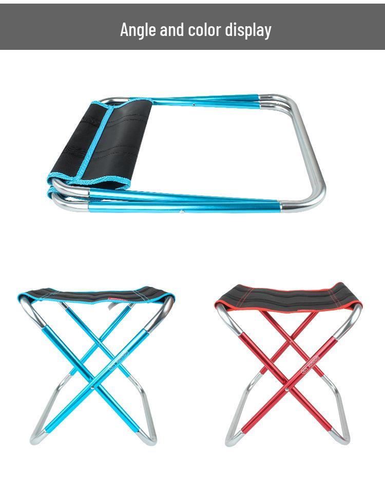 Large Portable 7075 Aluminum Folding Stool for Outdoor BBQ, Fishing, Camping, and More.