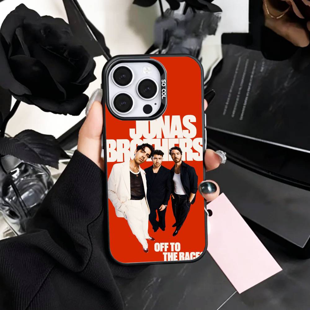 COOL Band J-Jonas B-Brothers-S Phone Case For iPhone17,16,15,14,13,12,11 Plus,Pro Max Colored Silver Plated Inside Cover