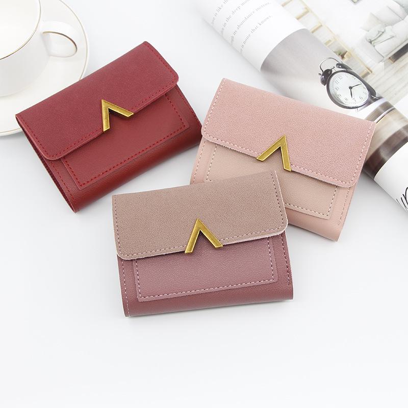 Korean Style Women's Tri-fold Wallet: Short, Multi-Card Slot Mini Card Holder