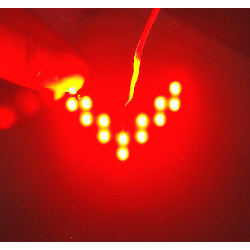 2Pcs Red Arrow Indicator 14Smd Led Car Side Mirror Turn Signal Light For Bmw
