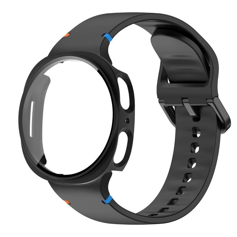 Silicone Strap for Samsung Galaxy Watch 8 40 44mm Band with Case Screen Protector Bumper Cover