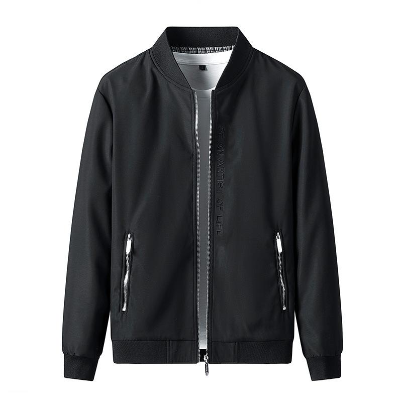 Jarní a podzimní pánská bunda středního věku Tenká bunda Pánské oblečení středního věku Volná pánská bunda pro tátu Jarní pánská bunda