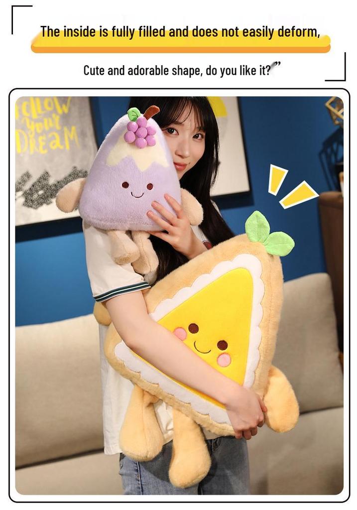 Plush Dessert Doll: Strawberry, Grape & Mango Cake Toy - Perfect Birthday Gift