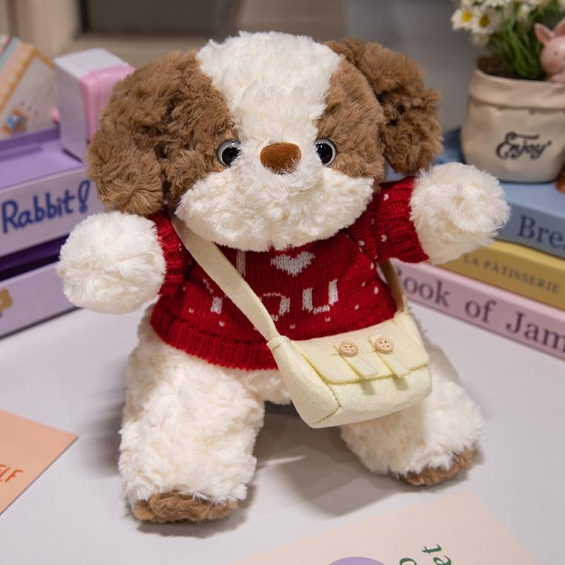 25cm Gute Nacht Hund Plüsch Spielzeug Weichen Pullover Hund Plüsch Kissen Stofftier Puppen Kinder Baby Weihnachten Geschenke Dekor