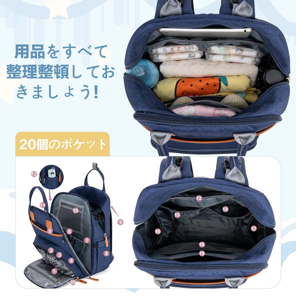 Diaper Bag Backpack with 23 Large Diaper Changing and Stroller and Perfect for Park and Baby [greentaya] Pockets, Capacity, Pad, Heat-Retaining