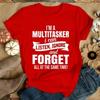 Jag är en multitaskare Tryck T-shirt Roligt ordspråk Män Kvinnor Mode Grafiska T-shirts Svart T-shirt Sommar Kortärmad T-shirt Oversized