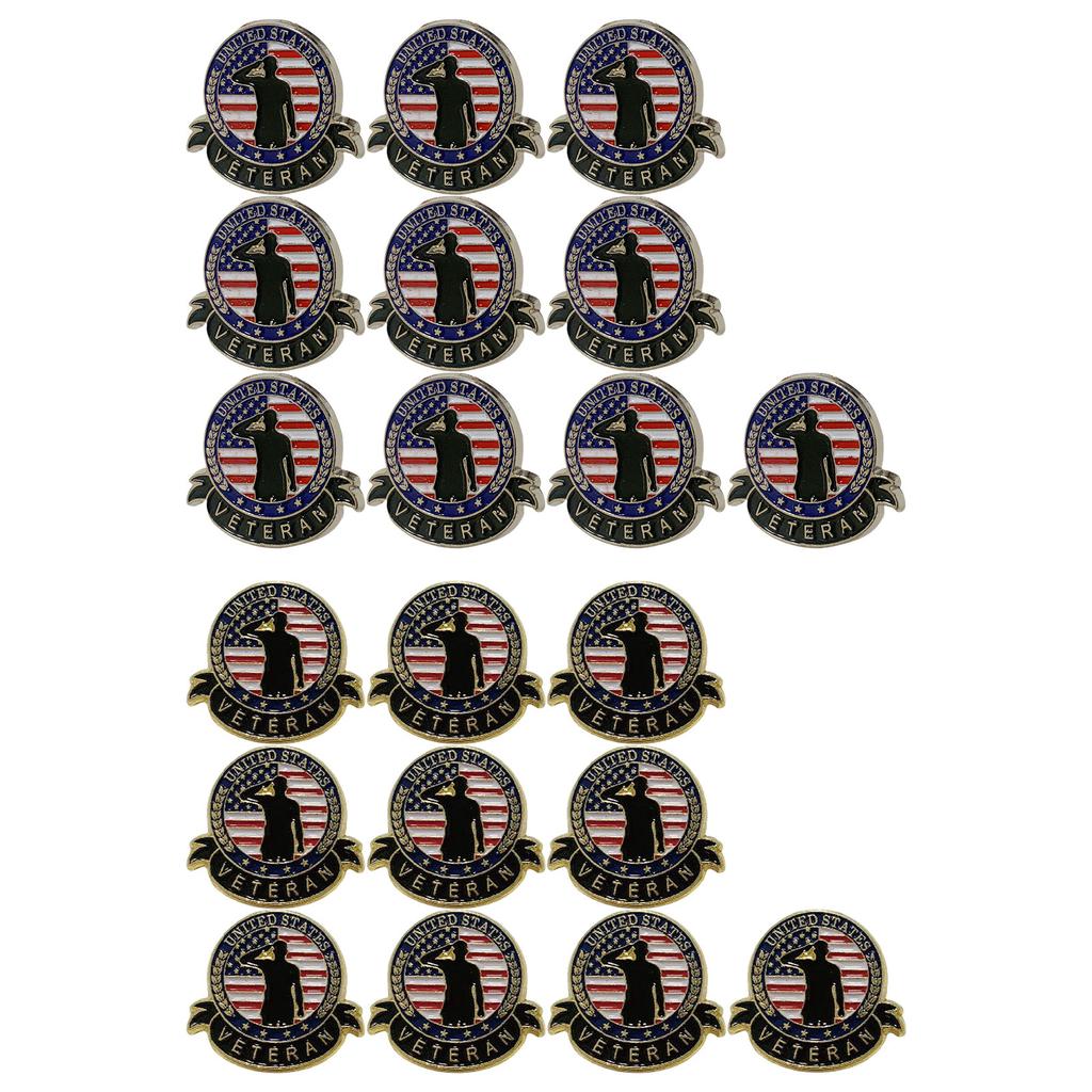 Fashionable Veterans Lapel Pins Portable Service Commemorative Brooch Sturdy Alloy Pins Decoration for Adults Daily Use