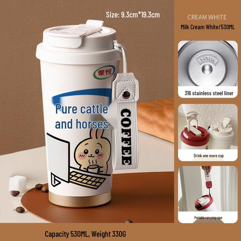 Cute Cartoon Usagi Ko Hachi 316 Stainless Steel Insulated Water Cup 530ml