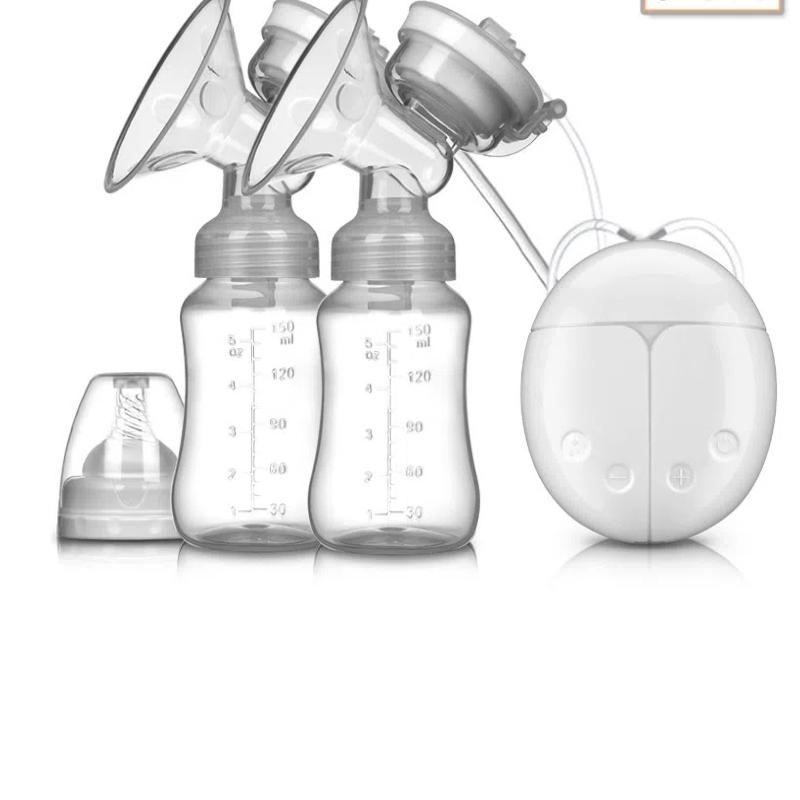 Double Electric Breast Pumps Powerful Nipple Suction USB Electric Breast Pump with Baby Milk Bottle Cold Heat Pad Nippl