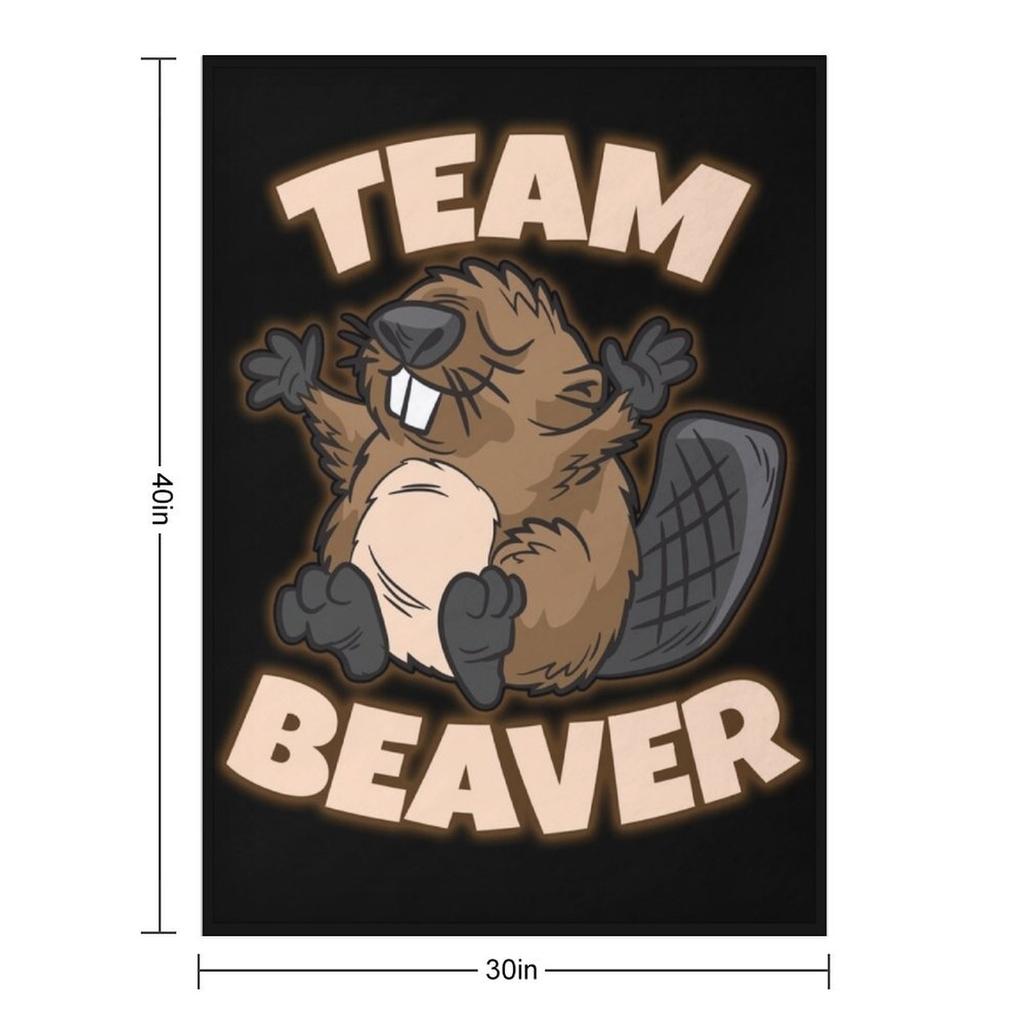 Team Beaver Throw Blanket Kid'S Plaid Luxury Brand Multi-Purpose Blankets