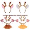 Halloween Animal Headband: Giraffe & Deer Antlers Costume Prop Hair Clip
