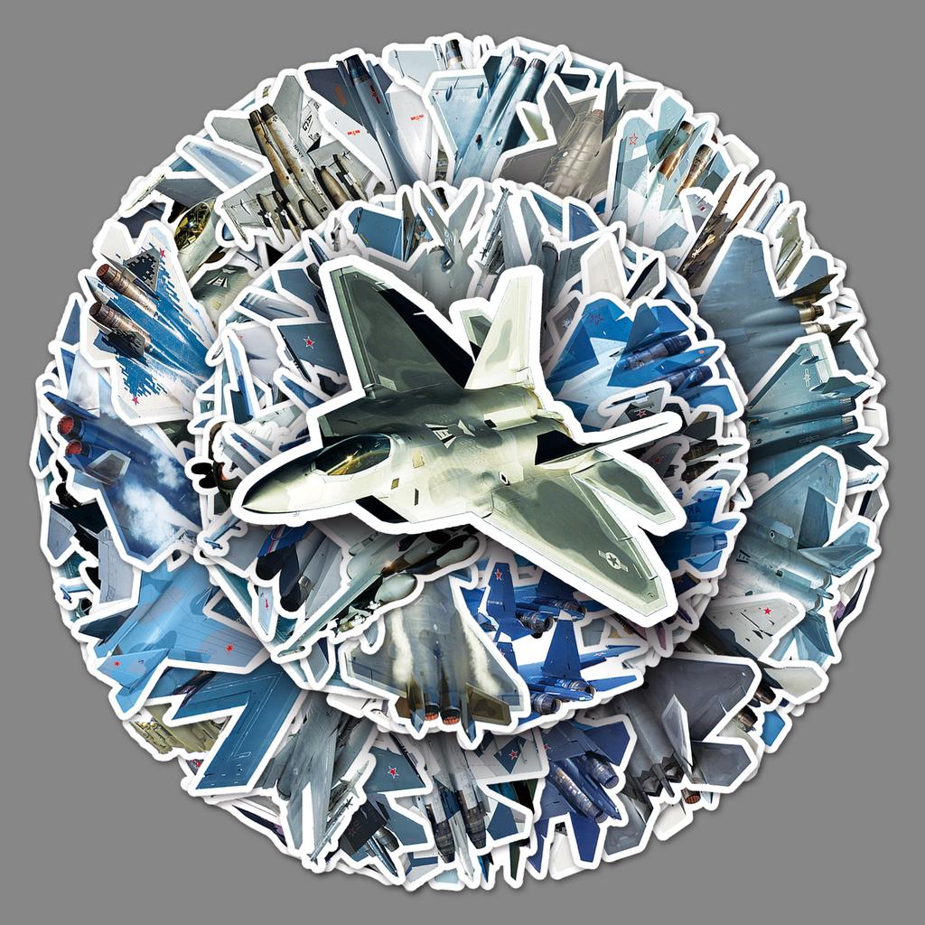 50 Fighter Graffiti Cool Military Fans Creative Mobile Phone Suitcase Waterproof Stickers