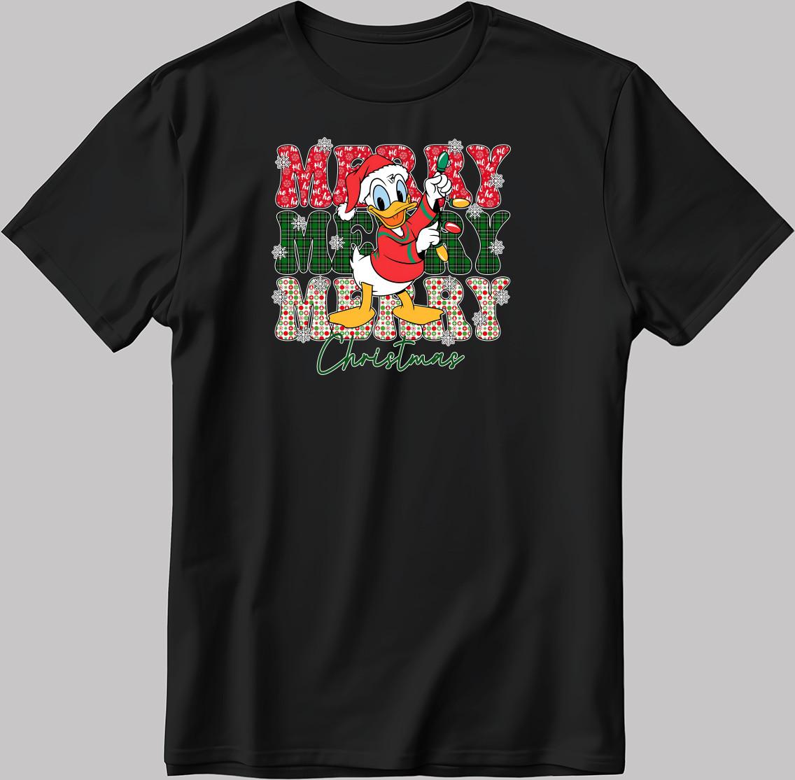 Disney Donald Duck Short Sleeve White-Black Men s / Women s T Shirt KA36 2XL