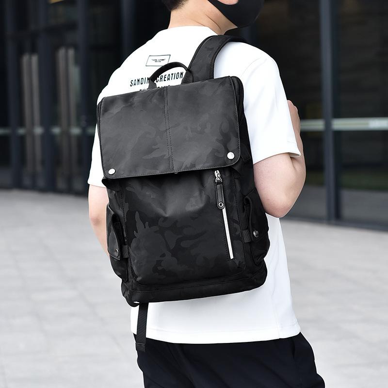 Men's Backpack: Fashionable, Trendy and Personalized Computer Backpack with Large Capacity and USB Interface. Korean Version Student Backpack