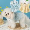 Comfortable Dogs Princess Dress Soft Sweet Cat Dress Dog Sunflower Dress Party Birthday Decor