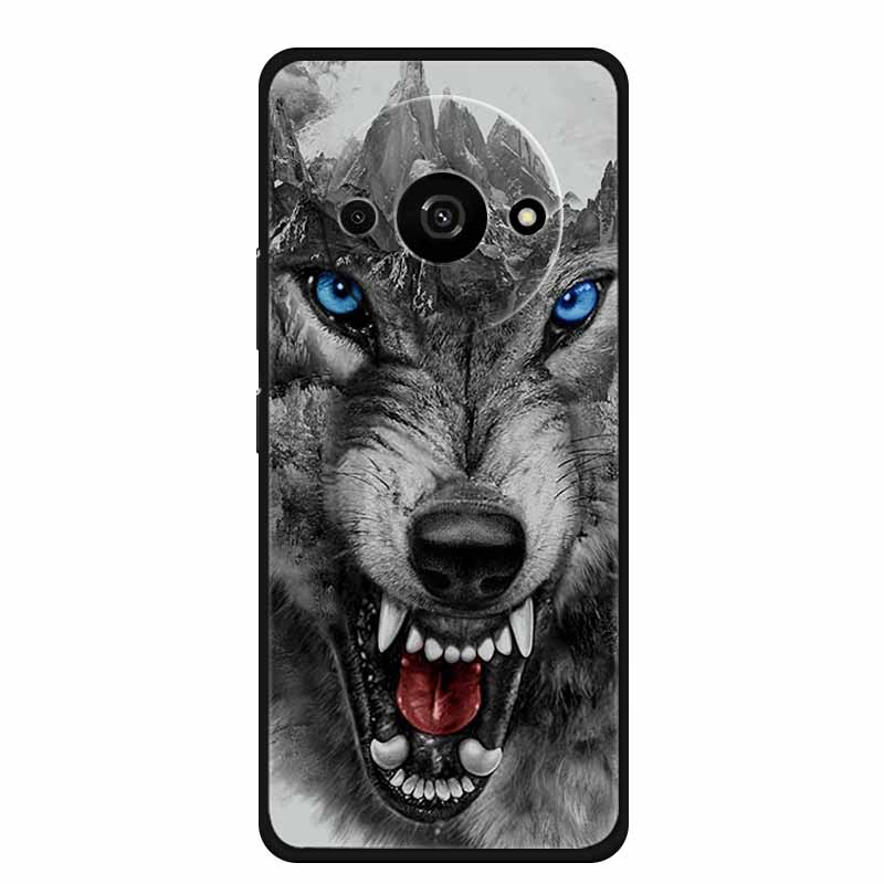 For Xiaomi Poco C61 Case Cool Animal Soft Silicone TPU Phone Case Back Cover for PocoC61 Shockproof Lovely Cat Protective Cover