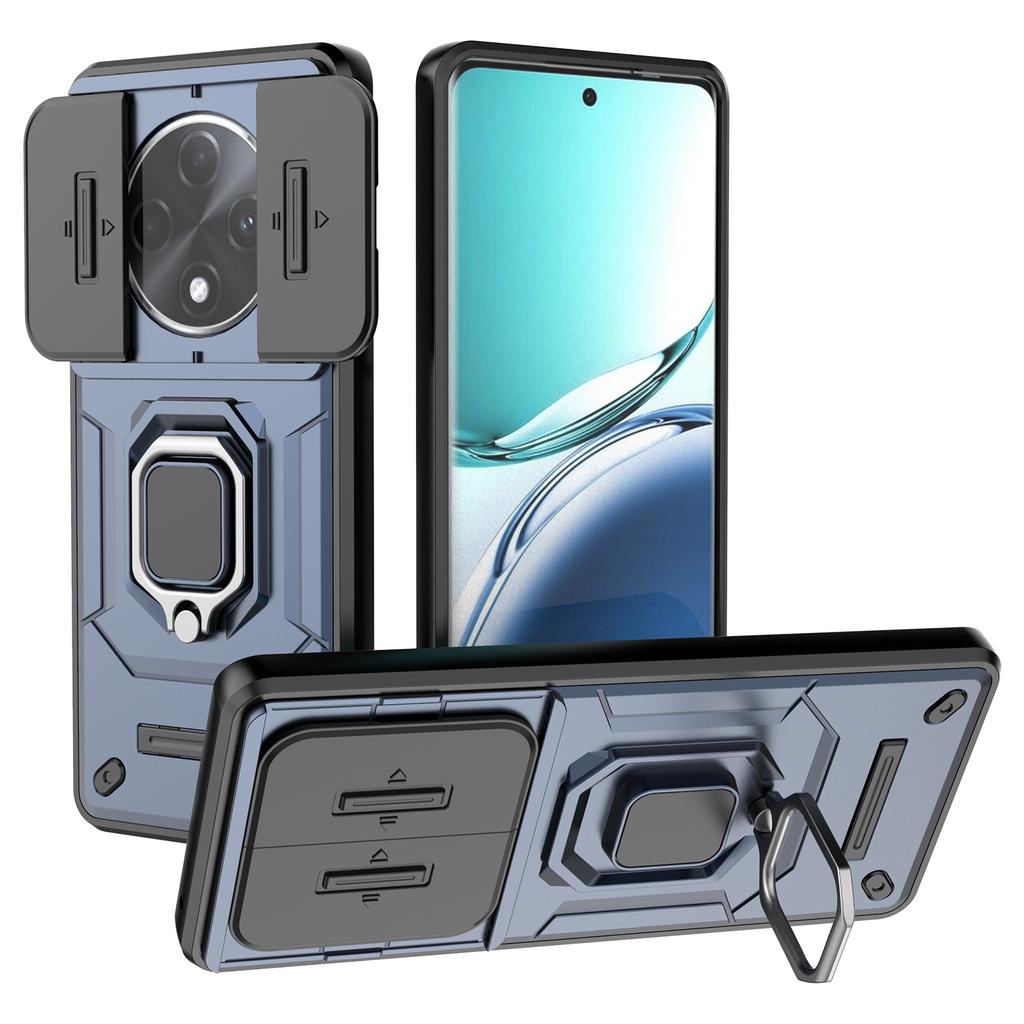 For Oppo F27 Pro+ 5G Case Kickstand PC+TPU Phone Shell with Lens Cover