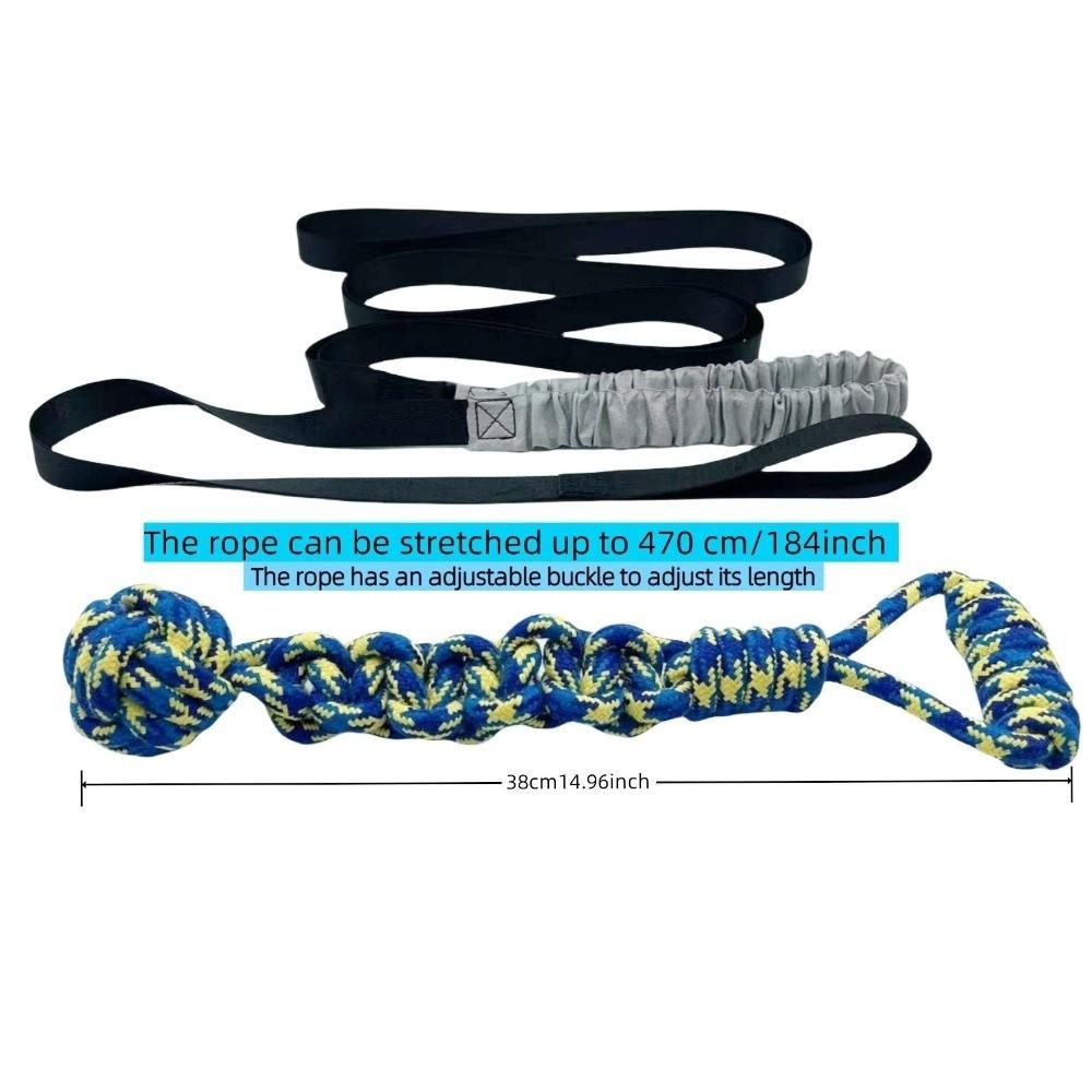 Hanging Pet Dog Tug of War Rope Interactive Outdoor Rope Pulling Toy Dog Elastic Pull Toy Exercise